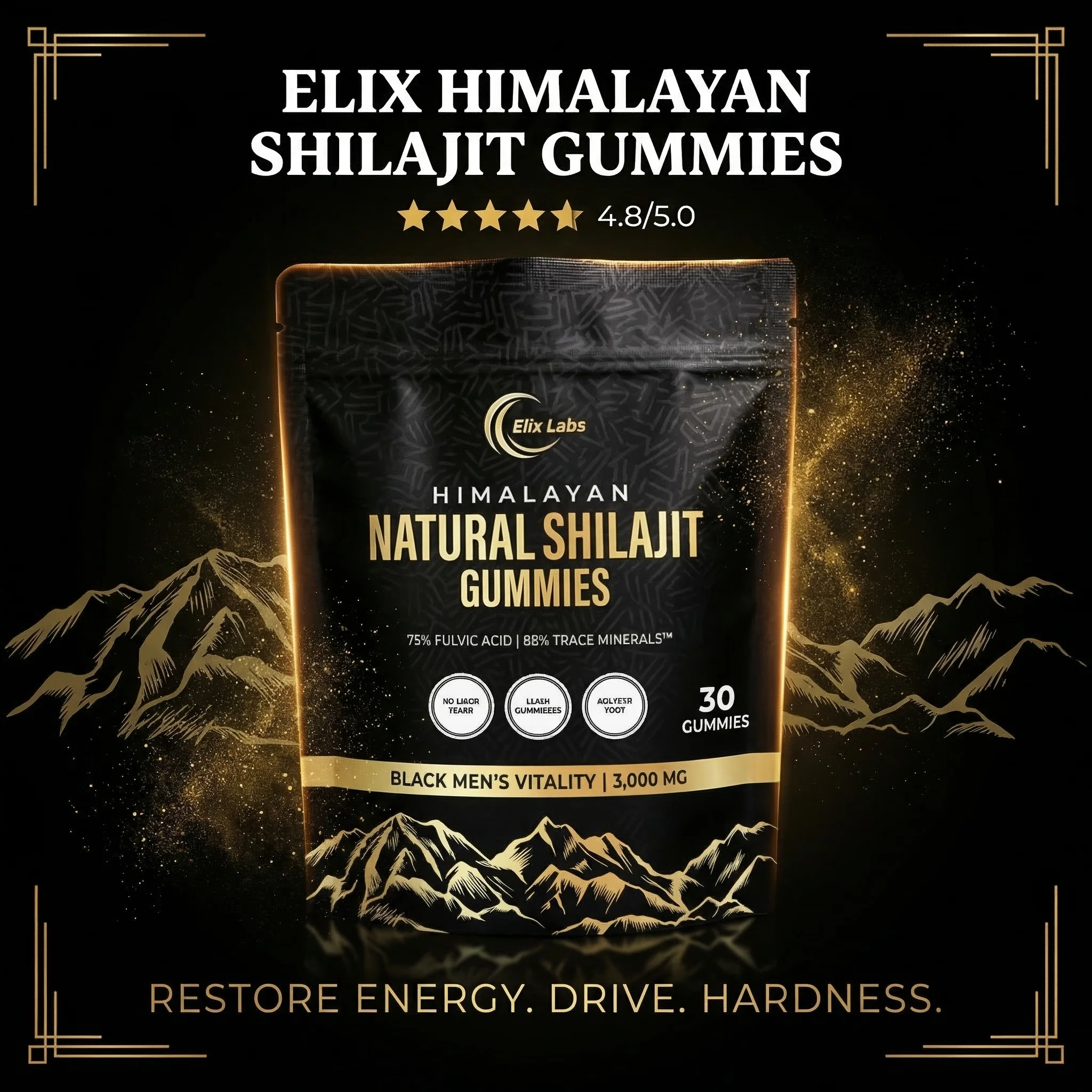 Elix Himalayan Natural Shilajit Gummies